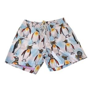 Psycho Tuna Penguin Swim Trunks Size M – NWT